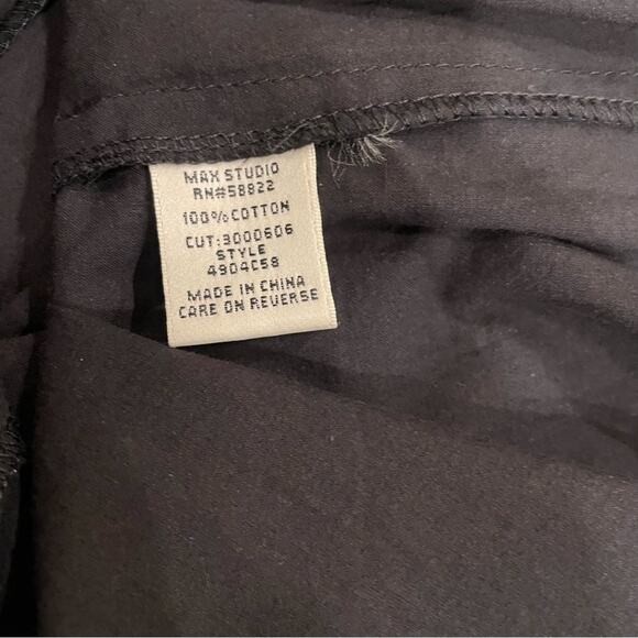 Max Studio Black and White Crochet Embroidered Sleeveless Shift Dress Large - Picture 2 of 8